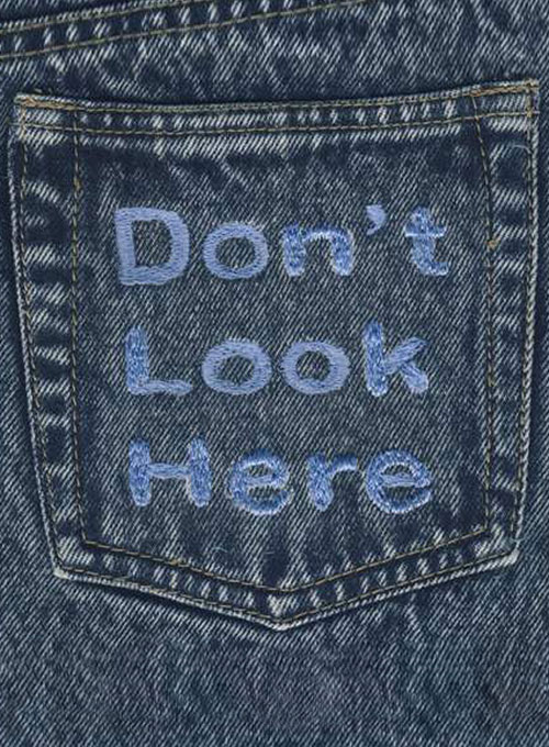 Message on back pocket Message on back pocketMakeyourownjeansCustom