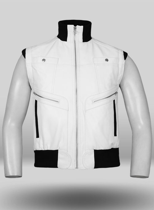 White Leather Biker Vest 314 Makeyourownjeans Made To White Leather Biker Vest 314