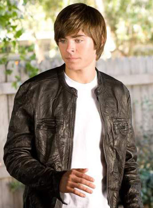 zac efron 17 again. Zac Efron 17 Again Leather Jacket larger image