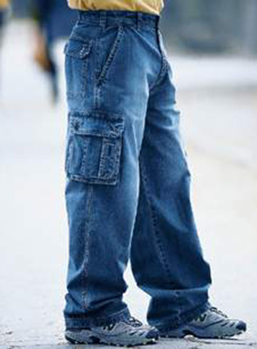 men's denim cargo pants