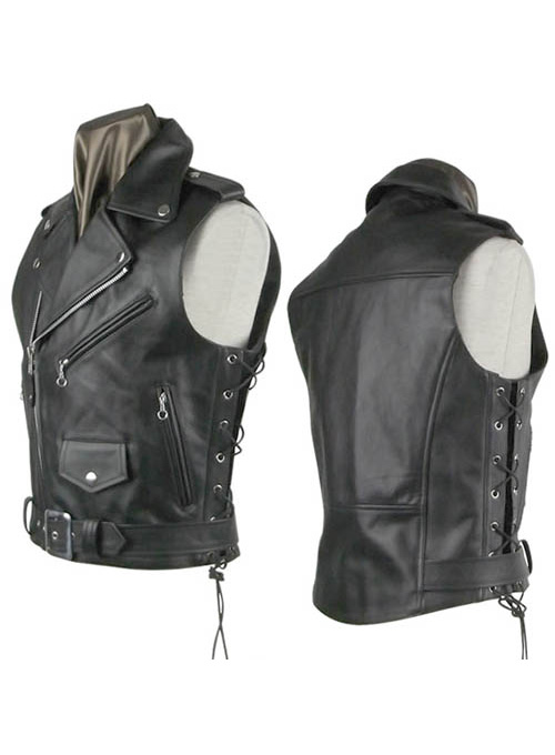 Leather Biker Vest 115