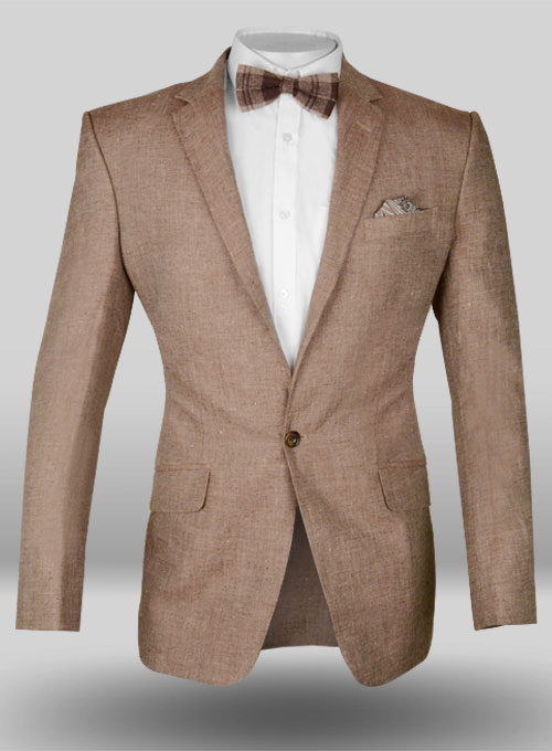 Italian Denim Brown Linen Jacket : MakeYourOwnJeans®: Made
