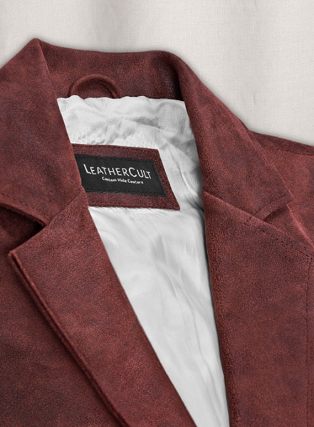 Dark Vintage Red Ali Larter Resident Evil Leather Blazer