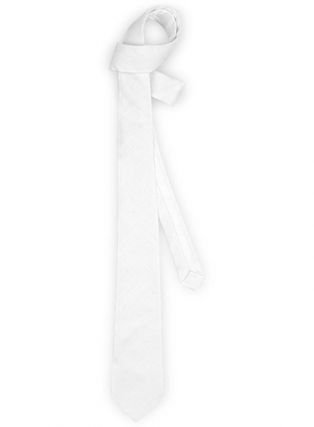 Linen Tie - Tropical White
