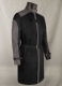 Distressed Black Aiden Pearce Watch Dog Leather Trench Coat