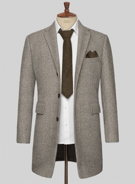 Light Weight Brown Tweed Overcoat