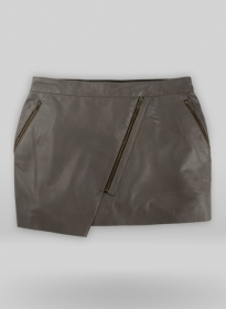 Croma Gray Wax Gypsy Leather Skirt - # 196