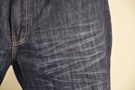 Matt Finish Blue Denim Jeans - Clawed and Scraped