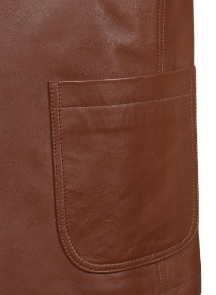Tan Brown Daniel Craig Leather Blazer