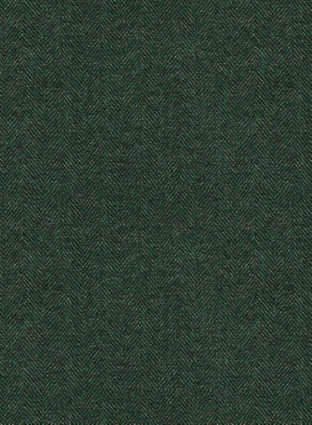 Bottle Green Herringbone Highland Tweed Trousers