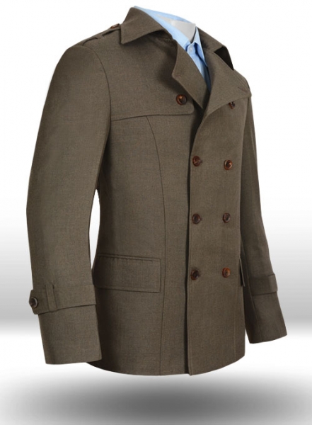 Frosted Brown Terry Rayon Overstyle Jacket