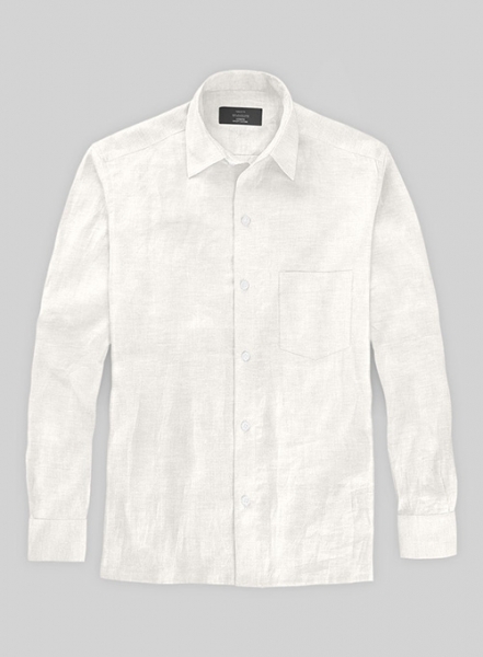 Pure Natural Linen Shirt - Full Sleeves
