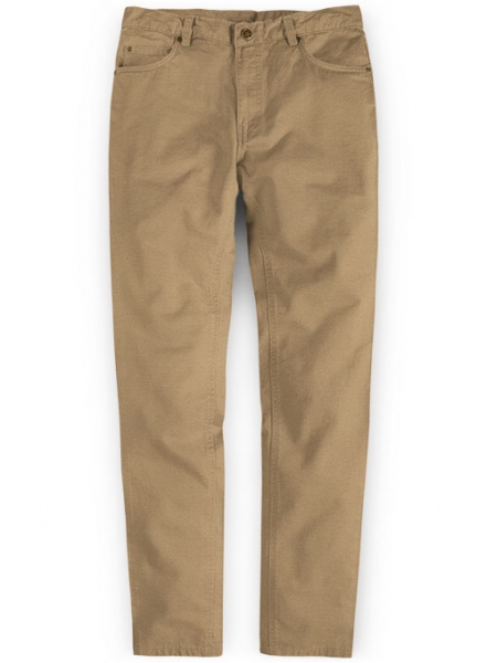 Stretch Summer Weight Dark Khaki Chino Jeans