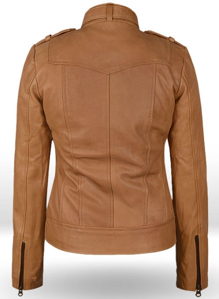 Soft Hunter Tan Washed & Wax Leather Jacket # 235
