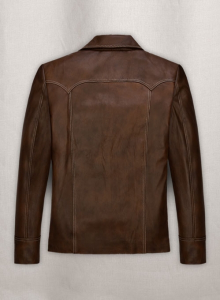 Spanish Brown Brad Pitt Fight Club Leather Jacket