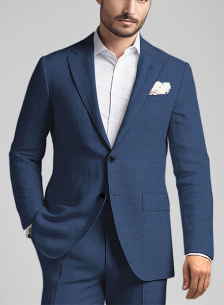 Azure Blue Linen Jacket
