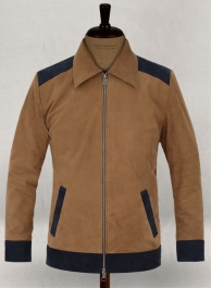 Soft Saddle Brown Suede Cristiano Ronaldo Leather Jacket #1