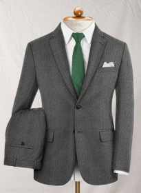 Reda Dark Gray Herringbone Tweed Suit