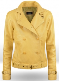 Yellow Captain America Scarlett Johansson Leather Jacket Yellow Captain America Scarlett Johansson Leather Jacket