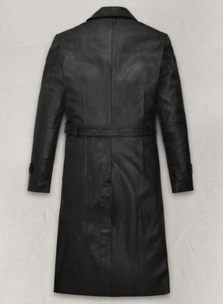 Beltaire Leather Long Coat