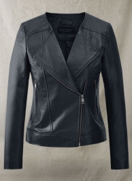 Dark Blue Leather Jacket # 237 Dark Blue Leather Jacket # 237