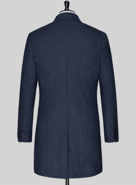 Empire Blue Tweed Overcoat
