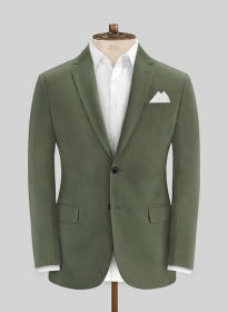 Green Cotton Power Stretch Chino Jacket
