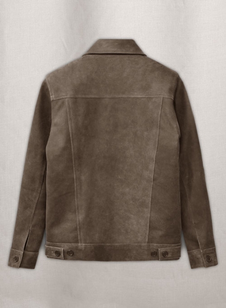Vintage Gravel Brown Ryan Reynolds Leather Jacket #3