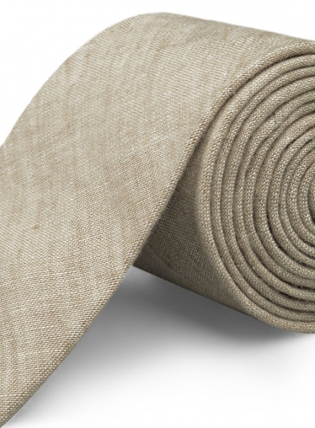 Italian Linen Tie - Casa Beige