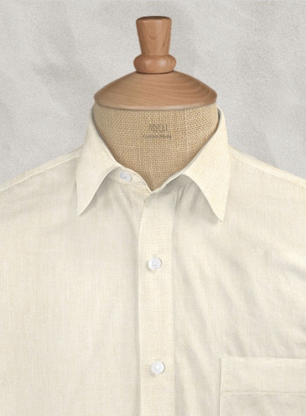 Filafil Poplene Beige Shirt - Half Sleeves
