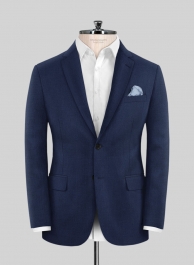 Scabal Regal Blue Wool Jacket  Scabal Regal Blue Wool Jacket