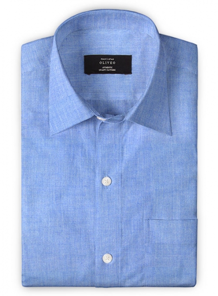 Italian Mid Blue Chambray Shirt