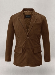 Soft Mid Brown Suede Leather Blazer Soft Mid Brown Suede Leather Blazer
