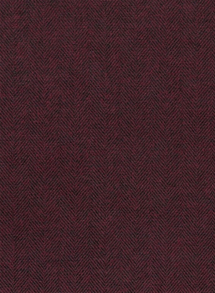 Wine Herringbone Tweed Suit