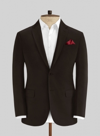 Italian Dark Brown Cotton Stretch Jacket