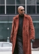 Samuel L. Jackson Shaft Leather Long Coat