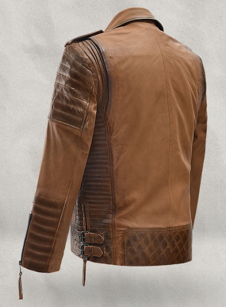 Charles Burnt Tan Leather Jacket