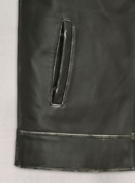 Rubbed Charcoal Jason Bateman Leather Jacket