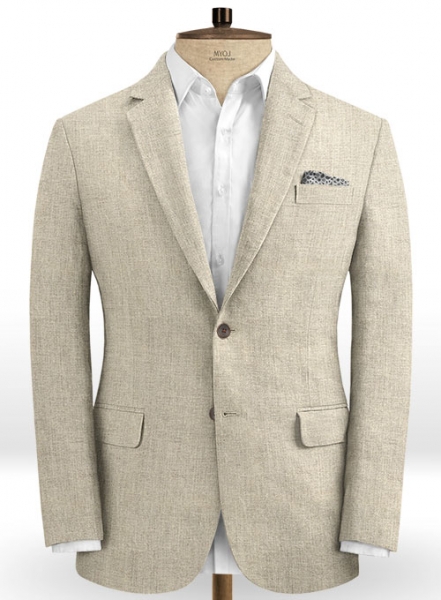 Italian Casa Beige Linen Suit