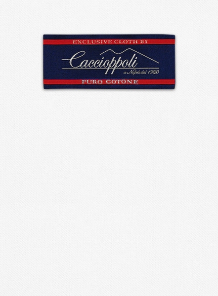 Caccioppoli Cotton Gabardine White Pants