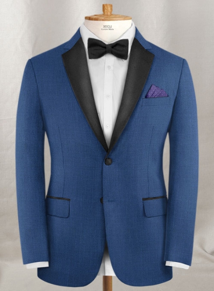 Napolean York Blue Wool Tuxedo Jacket