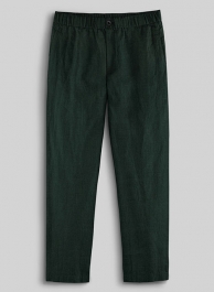 Easy Pants Martini Green Pure Linen