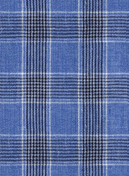 Solbiati Blue Checks Linen Pants