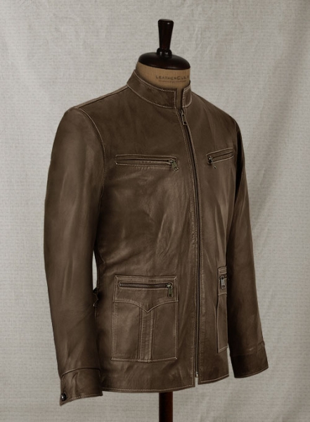Soft Scottish Brown Washed&Wax Martin Lawrence Leather Jacket #2