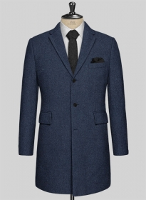 Empire Blue Tweed Overcoat