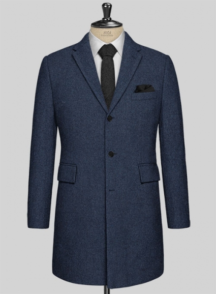Empire Blue Tweed Overcoat