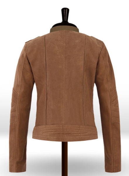 Light Vintage Tan Hide Leather Jacket # 220