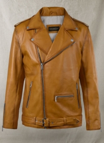 Rutland Caramel Brown Wax Riding Leather Jacket