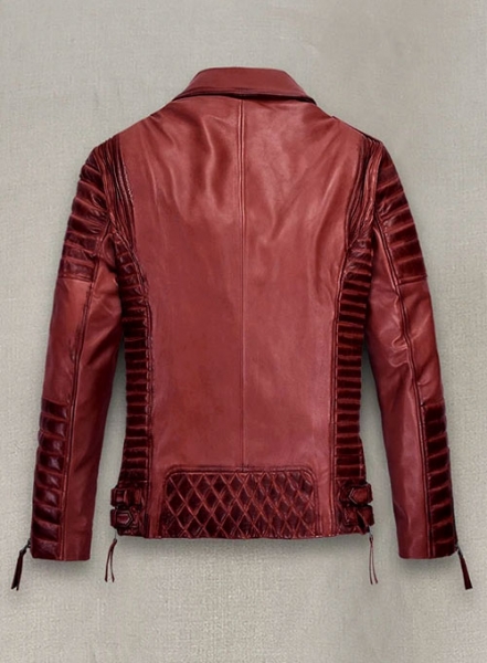 Charles Burnt Red Leather Jacket
