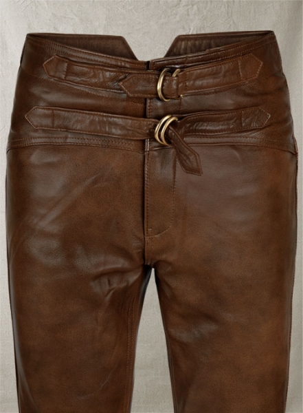 Spanish Brown Jim Morrison Leather Pants